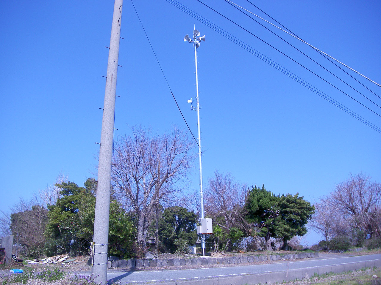 防災通信システム屋外拡声器増設工事